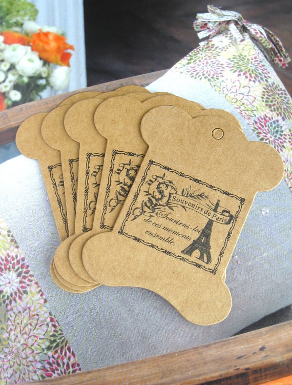 Zakka French Paris Tour Eiffel Airmail Postal Thread Lace Spool Cardboard 10's