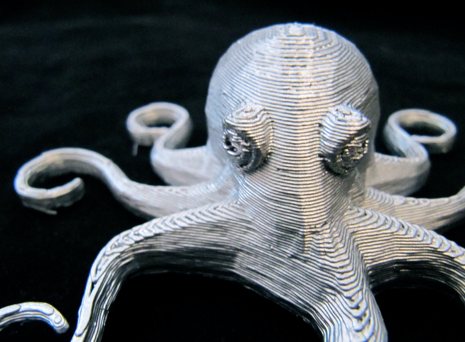 Silver Steampunk Octopus 3D Printed Magnet