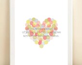 Mother's Day Confetti Heart print poster