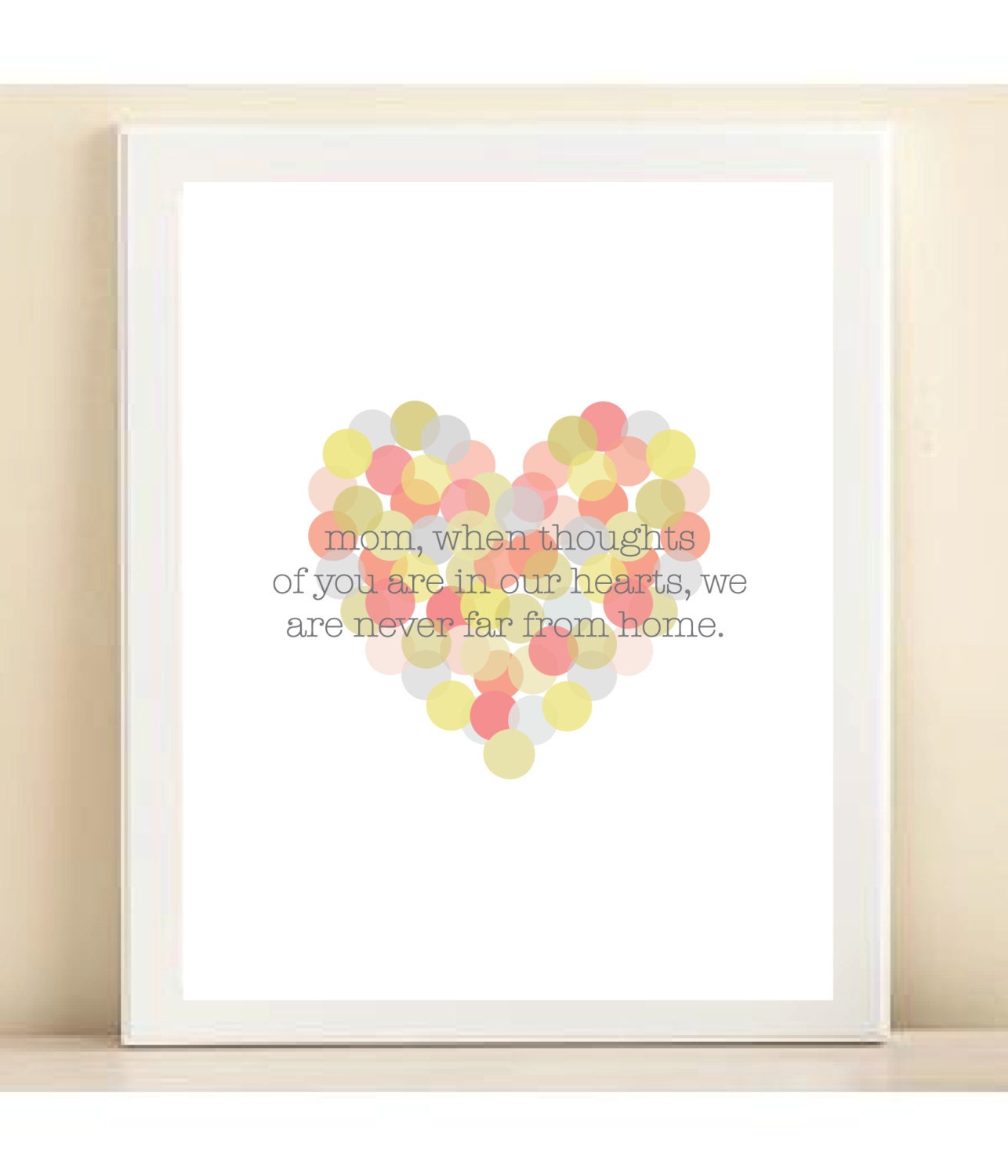 Mother's Day Confetti Heart print poster