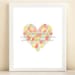 Mother's Day Confetti Heart print poster