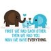 Now We Have Everything 5x7 Elephant Family Print (you choose your colors)