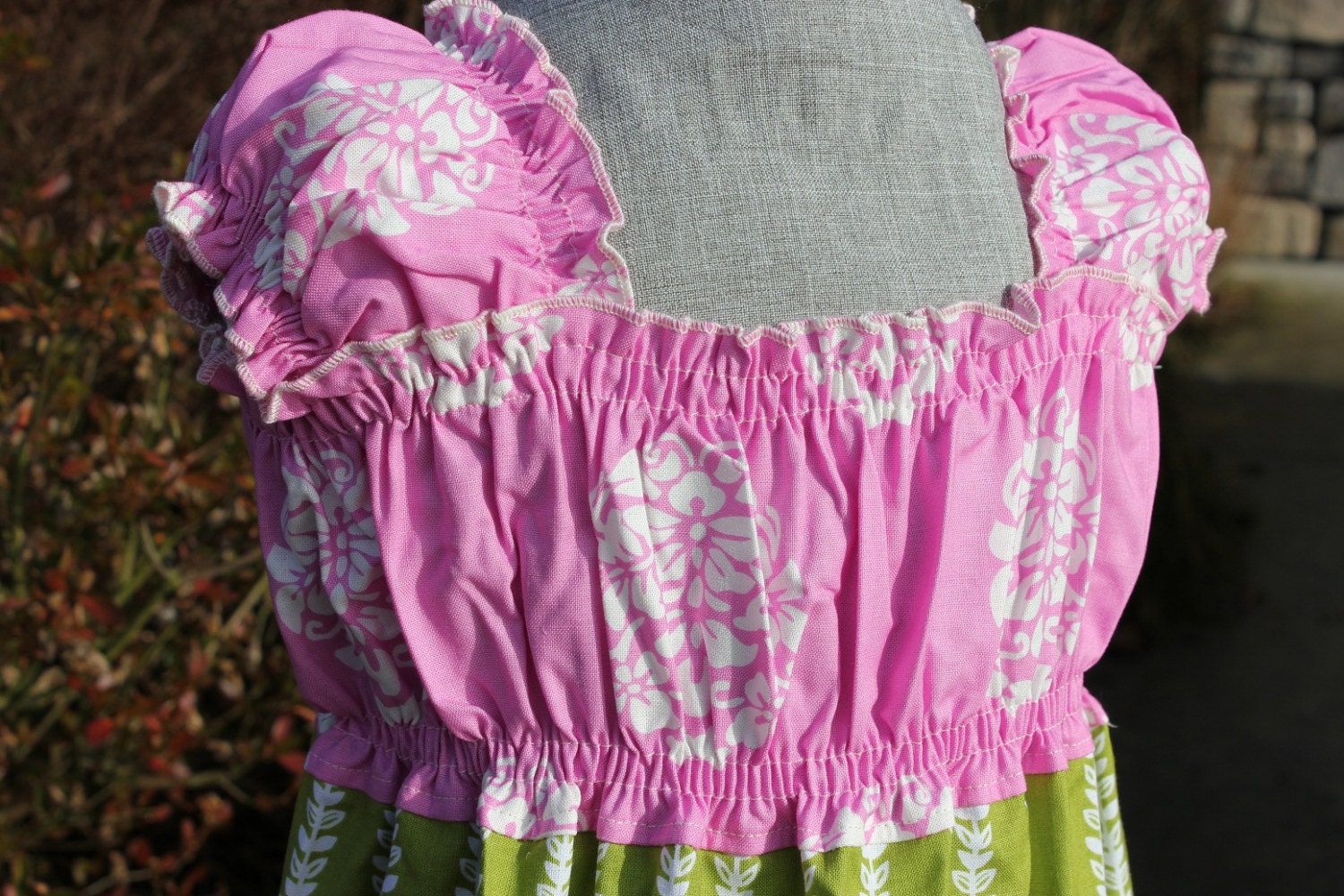 Pinwheel Twirl Dress in Neopolitan.  Boutique Smocked Twirl Dress Little Girls Size 6/6x - 7