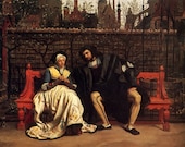 Medieval Art Print Faust and Marguerite by James Tissot 1861