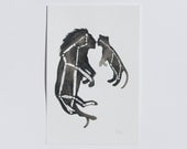 Leo Major and Leo Minor // The Lions Constellation Original Illustration