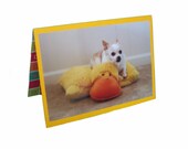 Chihuahua Greeting Card, Blank Dog Card, Dog Duck Kids Card