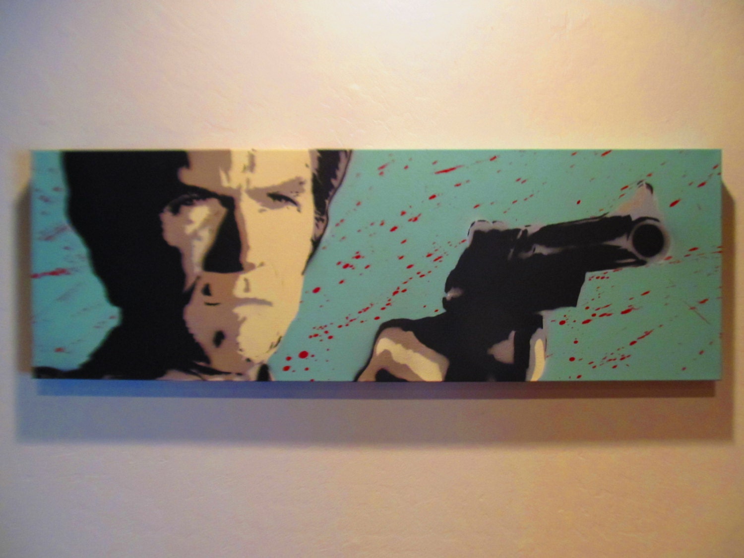 Clint Eastwood - Dirty Harry Spray Paint stencil art on canvas