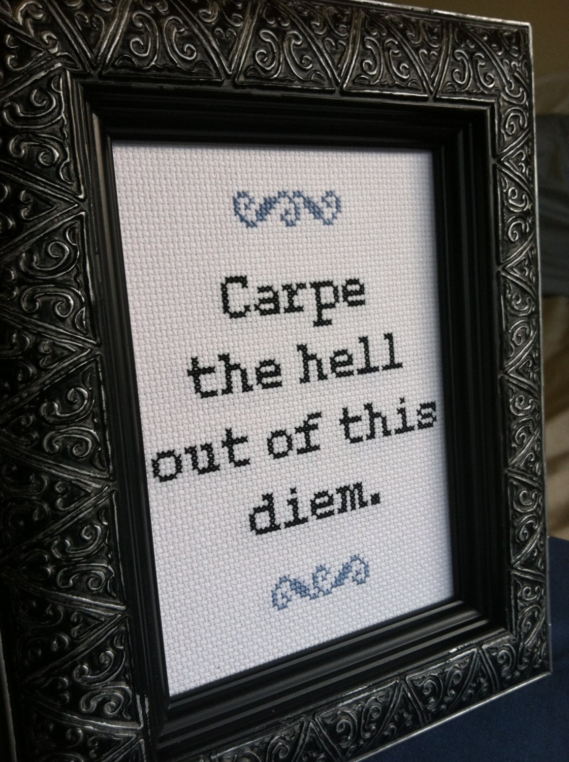 Carpe Diem cross stitch pattern