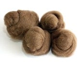 Kainuu Grey Finnsheep Baby Wool, brown, carded batts, 110 g, 3.5 oz