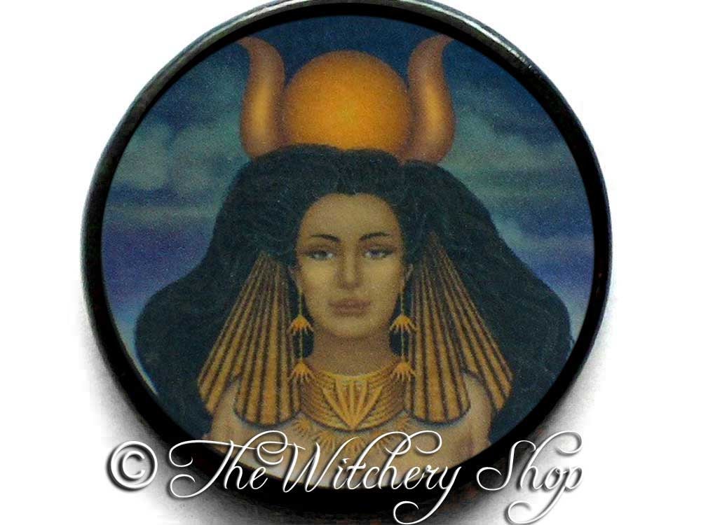 Isis Goddess Encryption Triple Moon - Talisman Amulet  Pendant Tile - Witch Wiccan Pagan