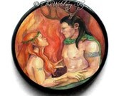Beltane Union of the God and Goddess - Talisman Amulet  Pendant Tile - Witch Wiccan Pagan
