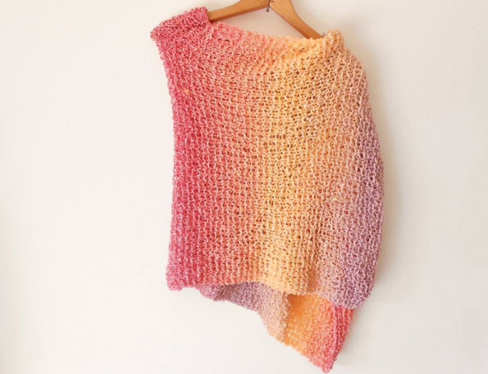 Peach and Yellow Shawl Lightweight