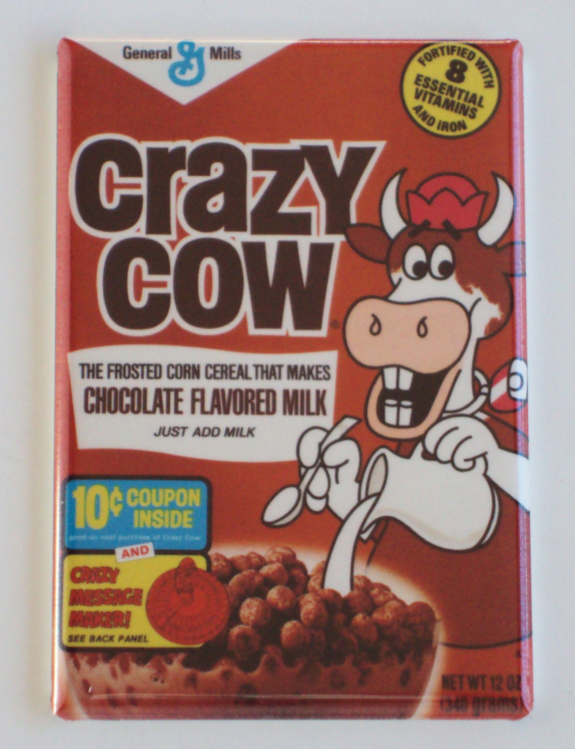 Chocolate Crazy Cow Fridge Magnet