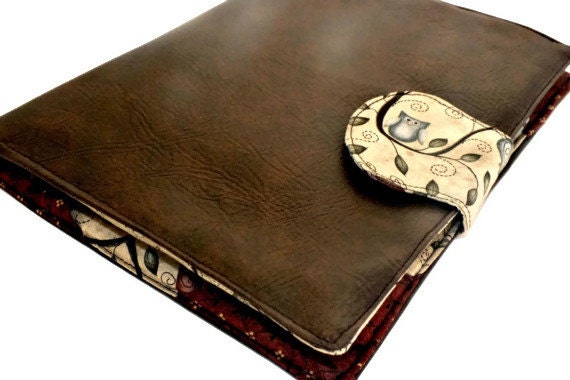 iPad Cover, Brown OWL Faux Leather, iPad Mini Case, iPad 1-4 cover