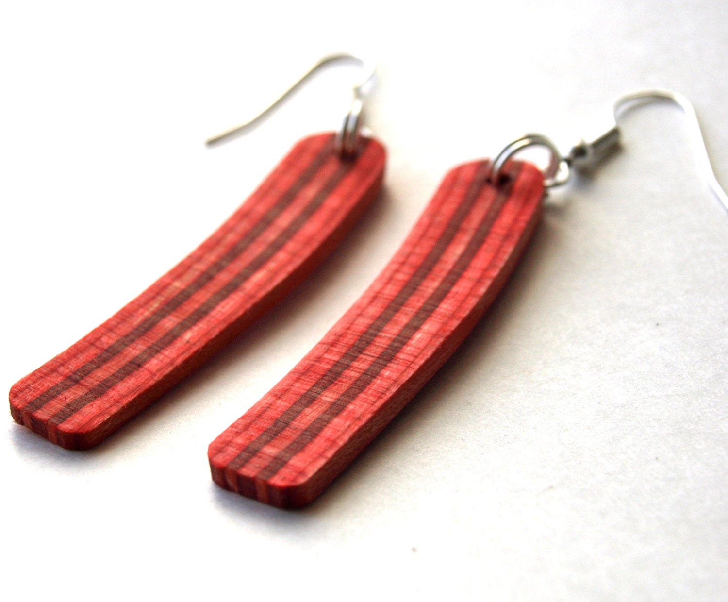 Recycled Skateboard Earrings
