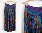 vtg 90's high waist floral PALAZZO pants