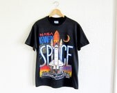 1990's NASA Space Center raised paint t shirt