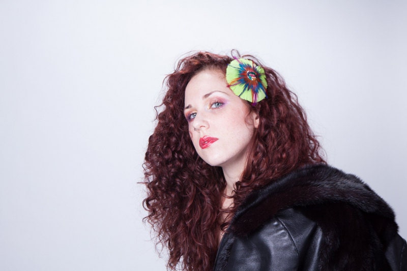 Colorful Feather Fan Hair Clip