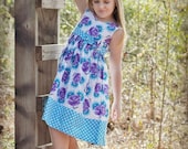 Girls Dress SEWING PATTERN, Easy Dress, Spring/Summer Dress with Headband, Girls Clothing Pattern