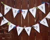 Happy Birthday Beadboard Pennant Banner