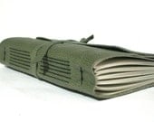 Large Leather Journal, Sage Green, Hand-Bound 6 x 9 Journal by The Orange Windmill on Etsy