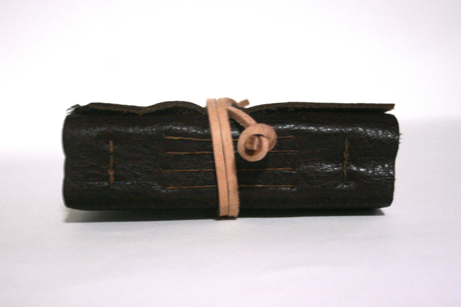 Leather Journal, Dark Brown 3 x 4.5 Journals by The Orange Windmill