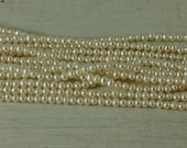 White potato Pearls - 16 inch strand - 2.5-3mm