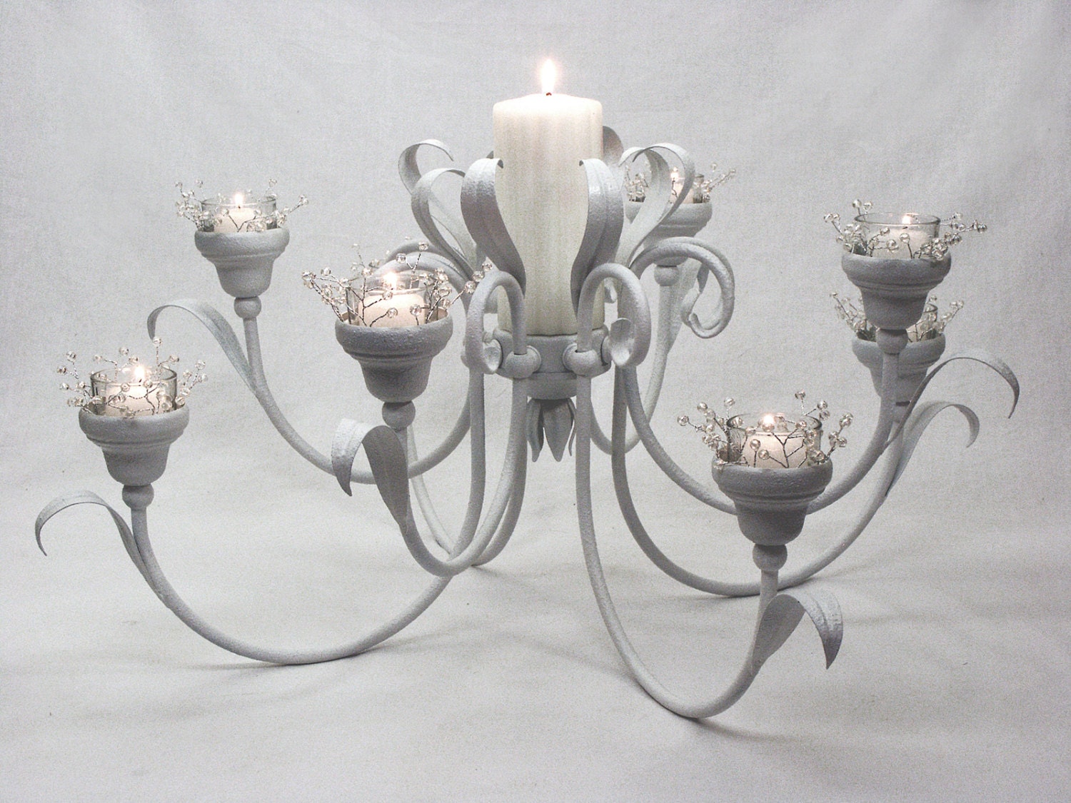 Candelabra, Chandelier, Candelier for table or hanging with accessories for candles and flowers & treats