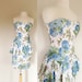 Floral Strapless Dress / Peplum Dress / Summer Dress / Floral Dress Size: S / M