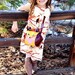 Orange, Brown and Cream Sparrow Dress