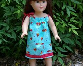 Ladybug summer dress with red shoes for 18 inch dolls