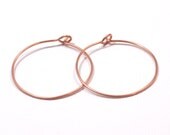 Copper Handmade Medium Hoops Hammered Interchangeable Earrings -EAR HOOPS ONLY