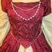 Renaissance dress/ gown with french hood/head piece
