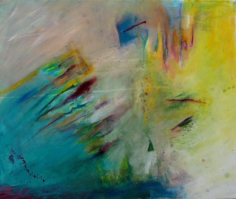 Abstract Painting Original Canvas "Wind Colors"