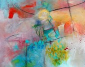 Original Acrylic Painting Contemporary "Tangerine Sky Too"