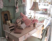 vintage  double pink industrial Lamp  shabby chic