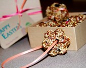 8 petite bird seed flowers in box - tied with Easter tag