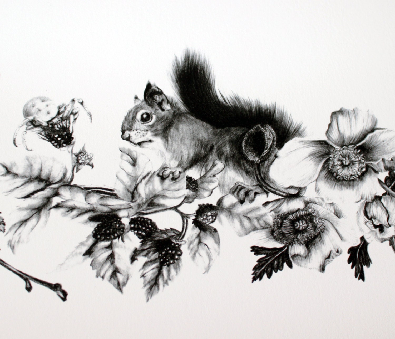 Fox and Squirrel Print 11x14 Giclee Print