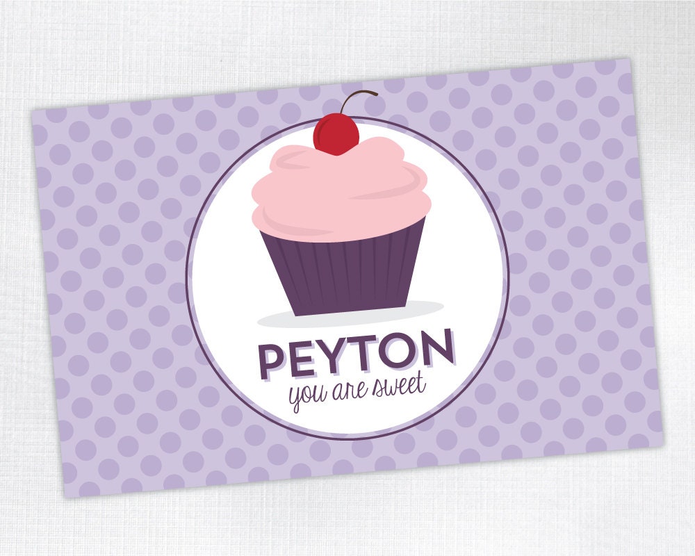 Personalized Placemat - You Are Sweet / Cupcake - laminated, double-sided - Custom Kids / Childrens Placemat Il_170x135