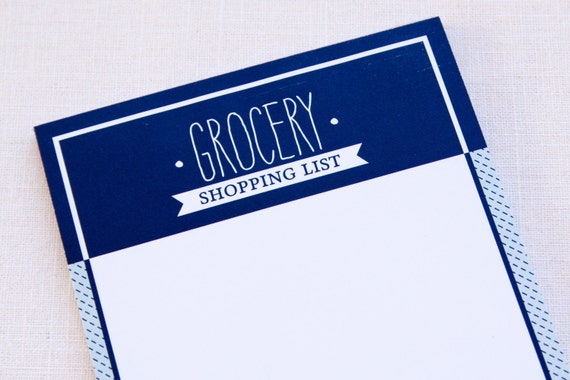 Grocery Shopping List Notepad - Four Color Choices Il_570xn