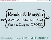 ON SALE Return Address Stamp -  Cute Border - Custom Rubber Stamp Etsy Design (R1072) - Self Inking