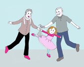 Family Portrait - personalised image of your family - Custom Family portrait