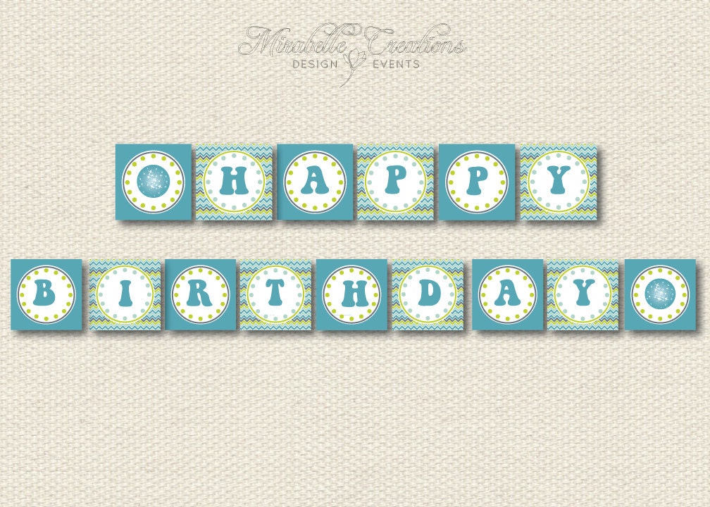 PRINTABLE PARTY BANNER -- Groovy Disco Collection -- Mirabelle Creations Il_570xn