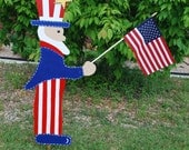 Uncle Sam Wooden Outdoor Lawn Art