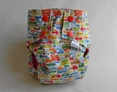 Cars Trucks and Buses Water Resistant PUL Diaper Cover