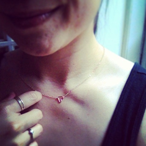 Handmade Rose Gold Filled Tiny Heart Necklace - Handmade - All Rose Gold Filled - Everyday Jewelry