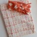 Baby Blanket, Anchors Aweigh in Peach and Coral, Little Hip Squeaks Exclusive Design, Ready to Ship Baby Gift