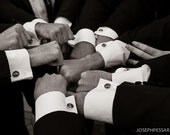 Personalized Wedding Cufflinks for Groom, Groomsmen Cufflinks - Set of 10