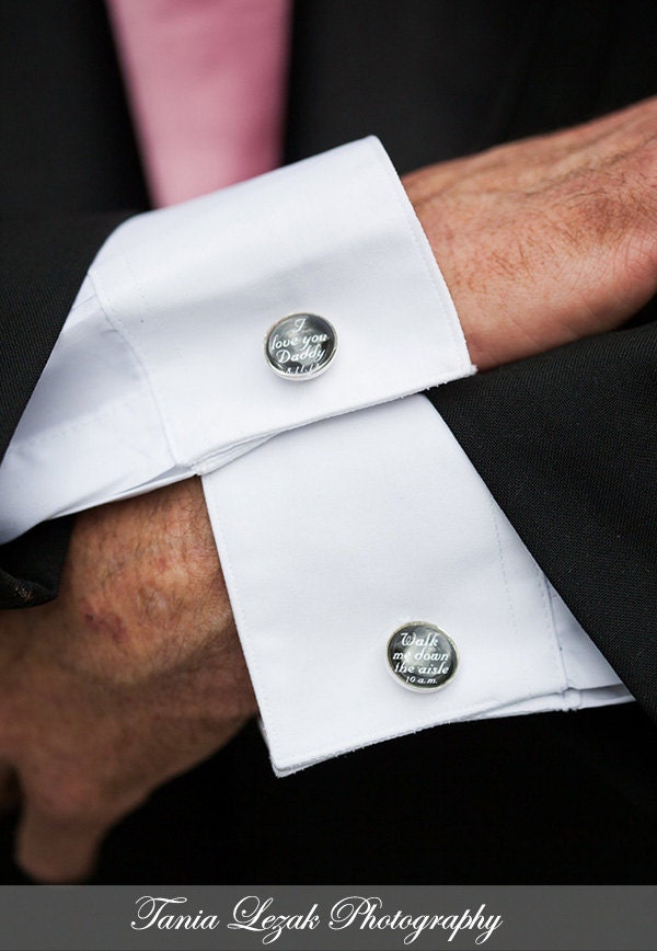 Father of the Bride Walk Me Down the Aisle Wedding Cufflinks, Father of the Bride Cufflinks