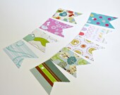 Assorted mini pennant flag tags 50-count Gift wrap Packaging tags Merchandise tags Embellishments